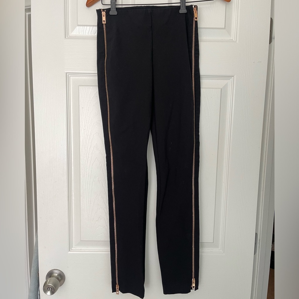 Rag & Bone Rose Gold Black Pants Stretch